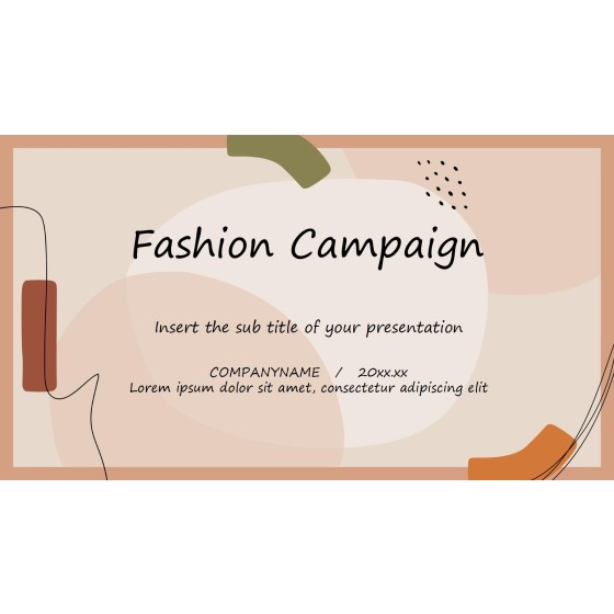 Earthy‑Tone Abstract‑Style Fashion Brand Planning PPT Template